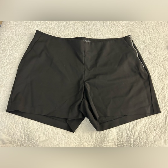 Eloquii Pants - Eloquii Black Side Zip Shorts